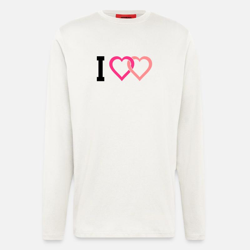 I love - Langarmshirt - made by SPREAD  - OFF WHITE