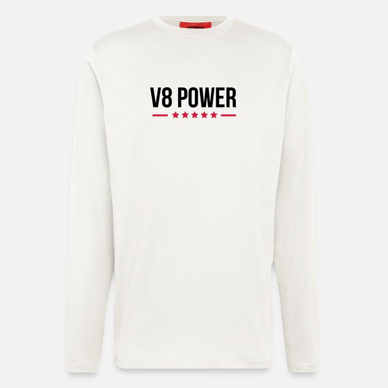 V8 Power - Langarmshirt - made by SPREAD - OFF WHITE