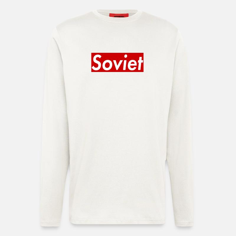 Soviétique - Manches longues bio décontracté fabriqué en UE - OFF WHITE