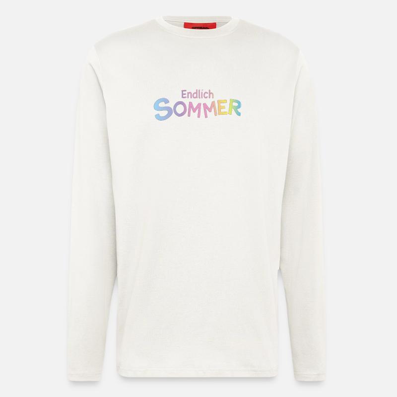 Endlich Sommer Pastellbuchstaben - Langarmshirt - made by SPREAD  - OFF WHITE