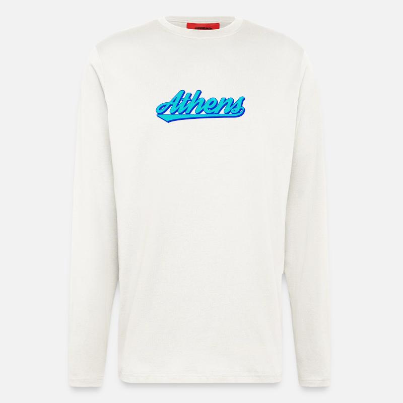 Athens Retro Script - Longsleeve - made by SPREAD  - OFF WHITE