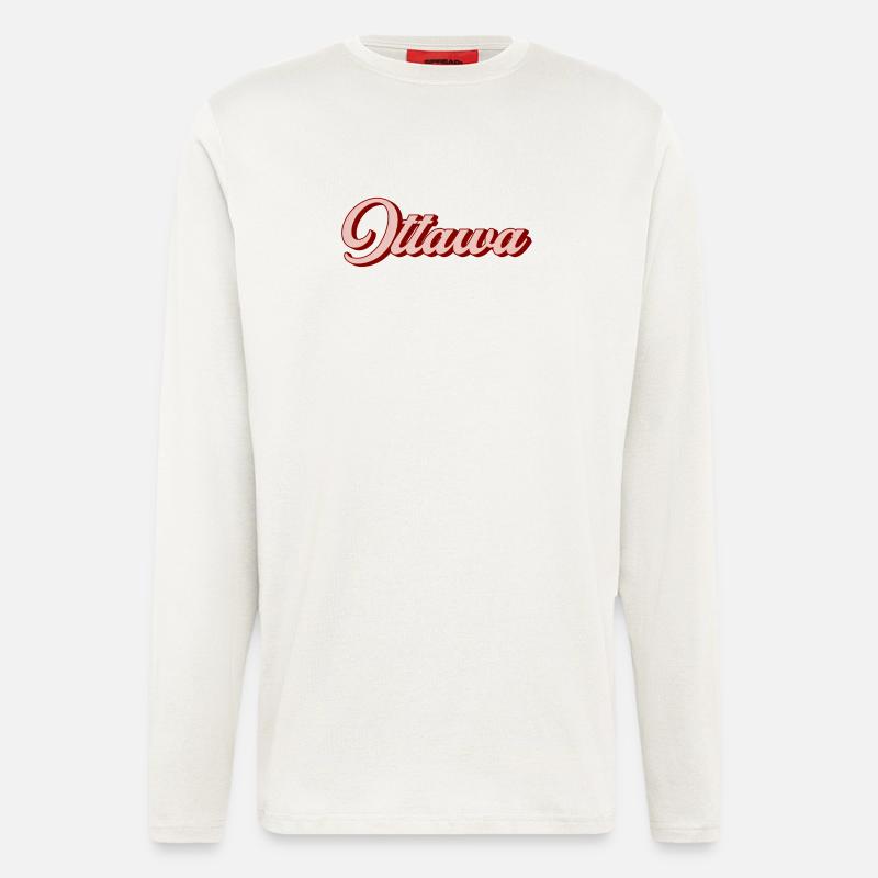 Ottawa Retro Script - Langarmshirt - made by SPREAD  - OFF WHITE
