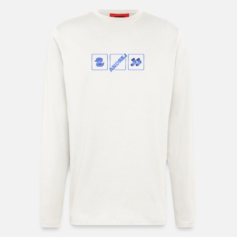 Geburt Andrej - Langarmshirt - made by SPREAD  - OFF WHITE