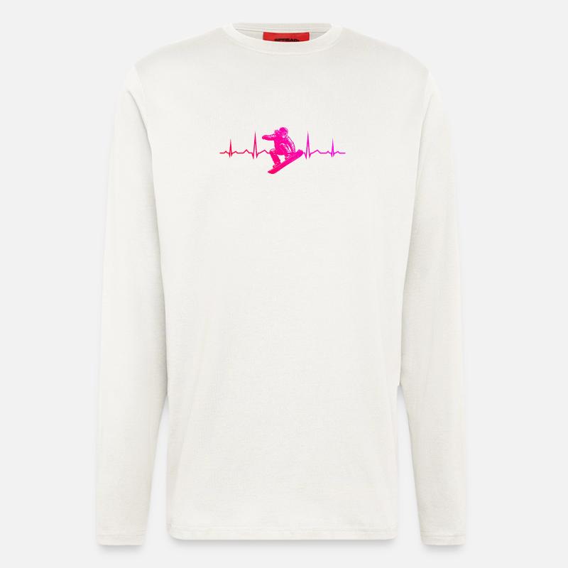 Klare Snowboard Botschaft - Langarmshirt - made by SPREAD  - OFF WHITE