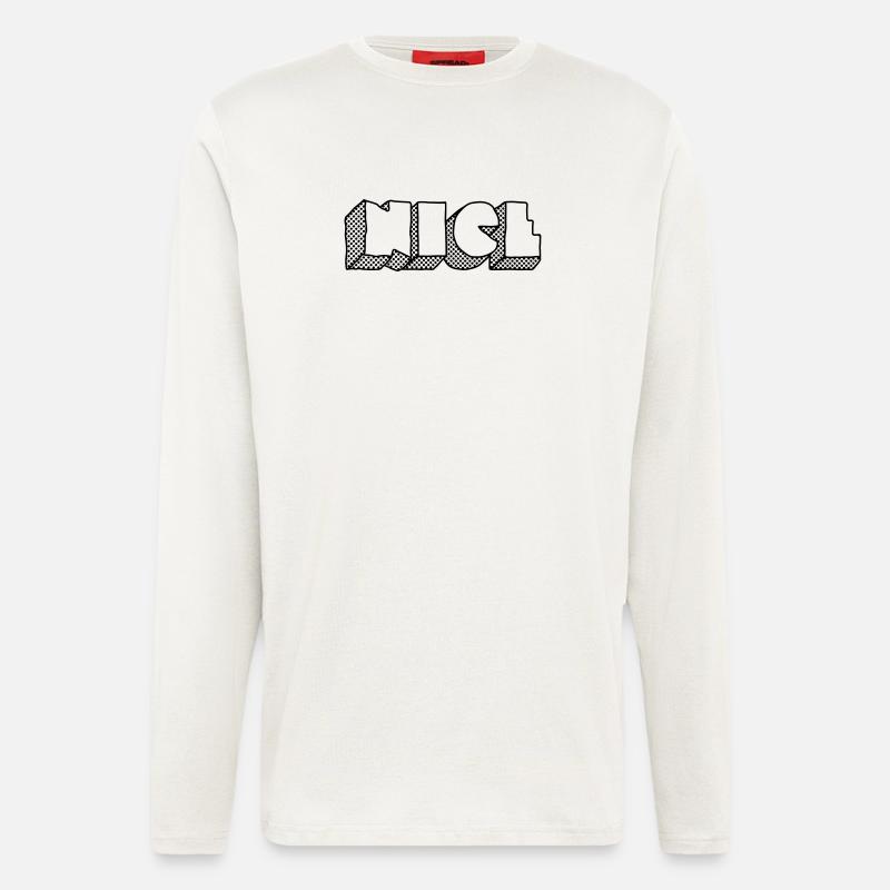 NICE Dotted – Club & Electro Party Design - Longsleeve - made by SPREAD  - OFF WHITE