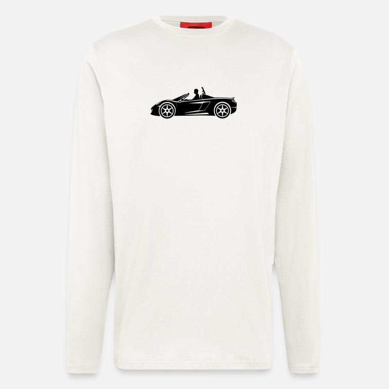 Cabrio Auto Pkw - Langarmshirt - made by SPREAD  - OFF WHITE