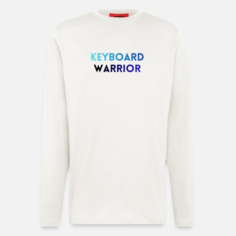Gamer-/Programmierer-T-Shirt – Keyboard Warrior - Langarmshirt - made by SPREAD  - OFF WHITE