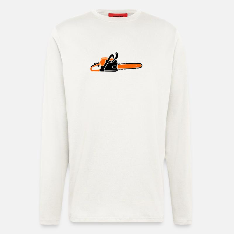 Chainsaw Chainsaw Lumberjack Lumberjack Lumberjack - Longsleeve - made by SPREAD  - OFF WHITE