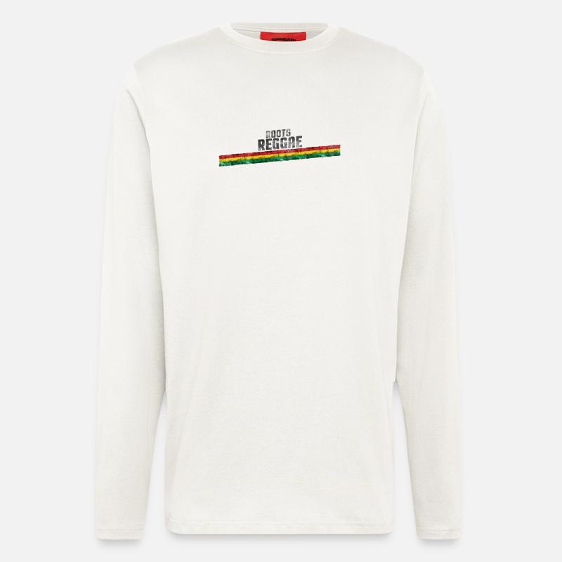 Roots Reggae Farbverlauf Design - Langarmshirt - made by SPREAD  - OFF WHITE
