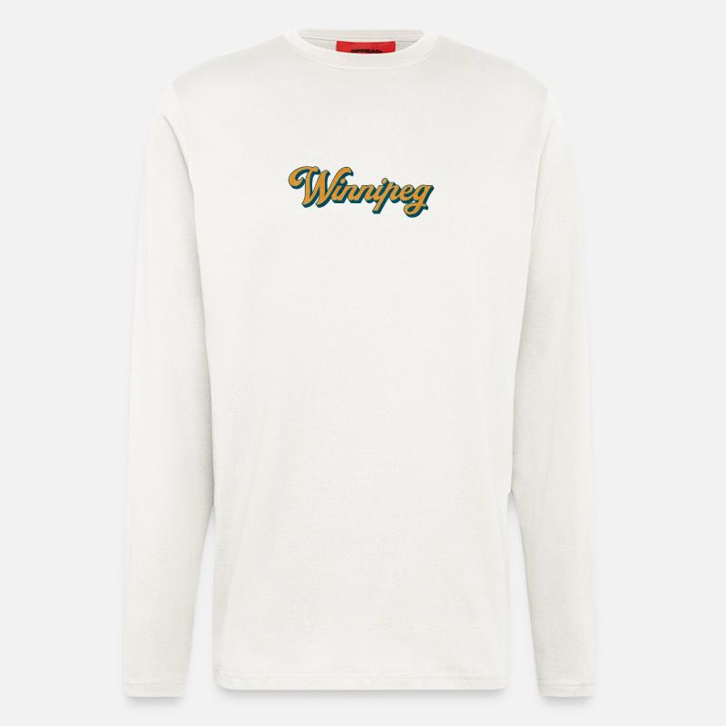 Winnipeg Retro Script - Longsleeve - made by SPREAD  - OFF WHITE