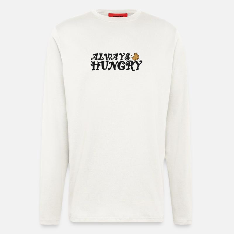 Always hungry mit Cookie - Langarmshirt - made by SPREAD  - OFF WHITE
