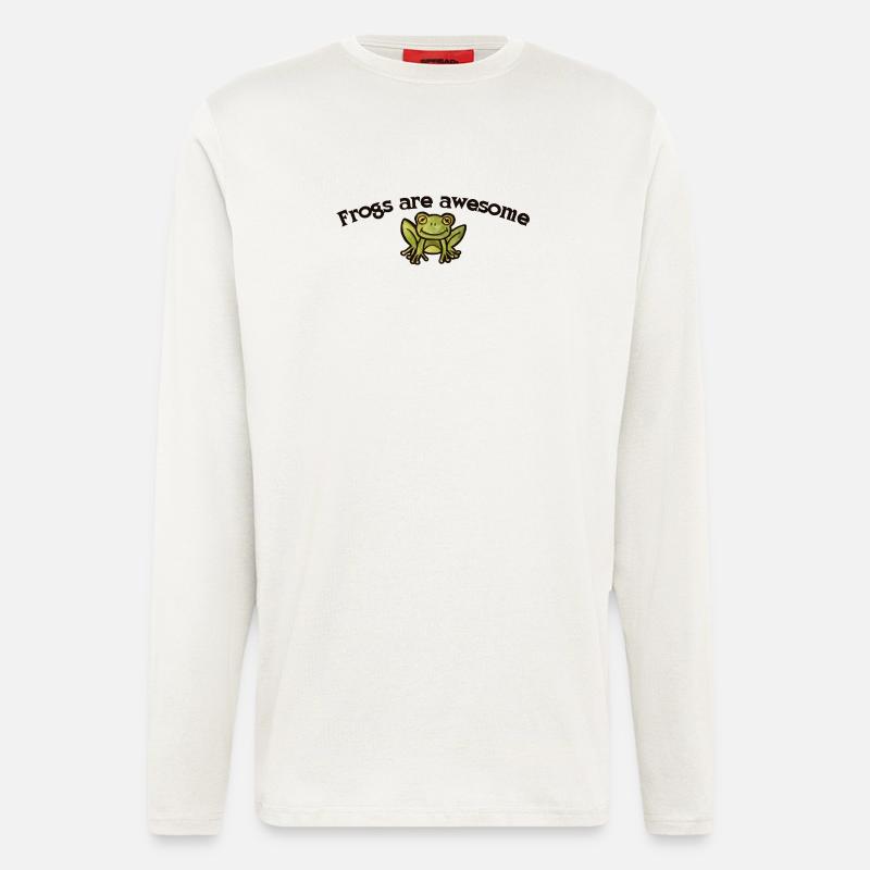 Frösche sind großartig grafisch - Langarmshirt - made by SPREAD - OFF WHITE