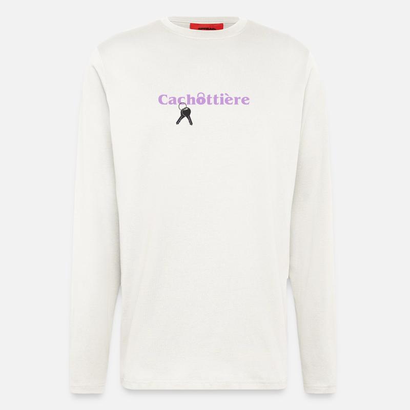 Cachottière Clés et Mystère - Manches longues bio décontracté fabriqué en UE - OFF WHITE