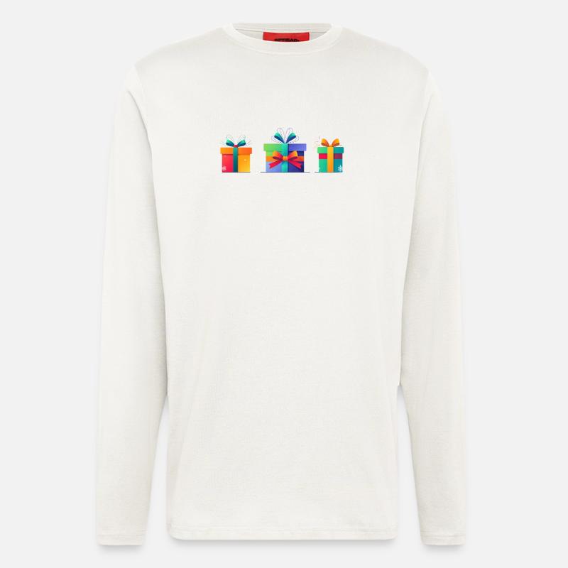 Rainbow Gift Boxes Trio - Longsleeve - made by SPREAD - OFF WHITE