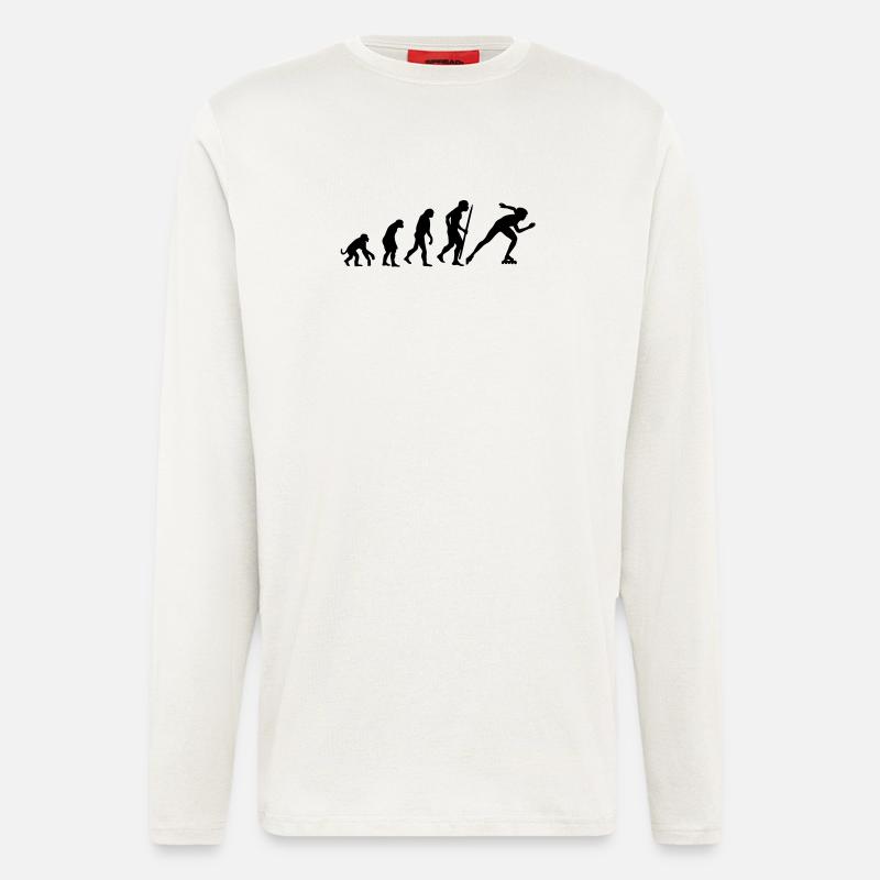 Evolution of inline speedskating - Longsleeve - made by SPREAD  - OFF WHITE