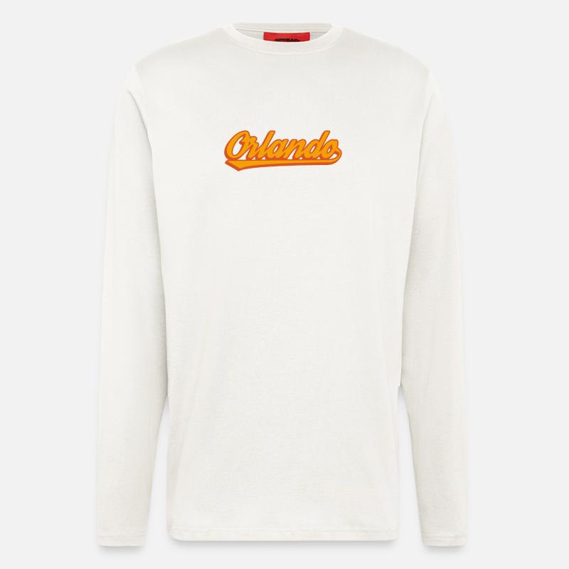 Orlando Retro Script - Langarmshirt - made by SPREAD  - OFF WHITE