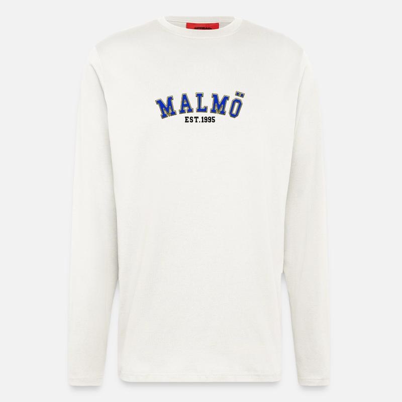 Malmö gegründet 1995 - Langarmshirt - made by SPREAD  - OFF WHITE