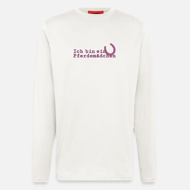 Ich bin ein Pferdemädchen - Langarmshirt - made by SPREAD  - OFF WHITE