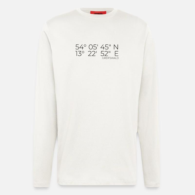 coordinates Greifswald - Longsleeve - made by SPREAD  - OFF WHITE