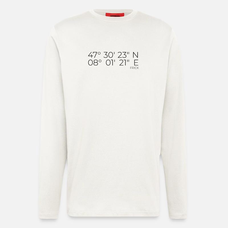 coordinates Frick, Switzerland - Longsleeve - made by SPREAD  - OFF WHITE