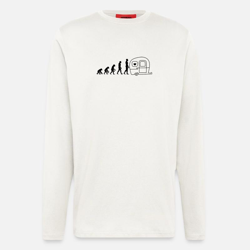 EVOLUTION CAMPING! VANLIFE MOTORHOME - Longsleeve - made by SPREAD  - OFF WHITE