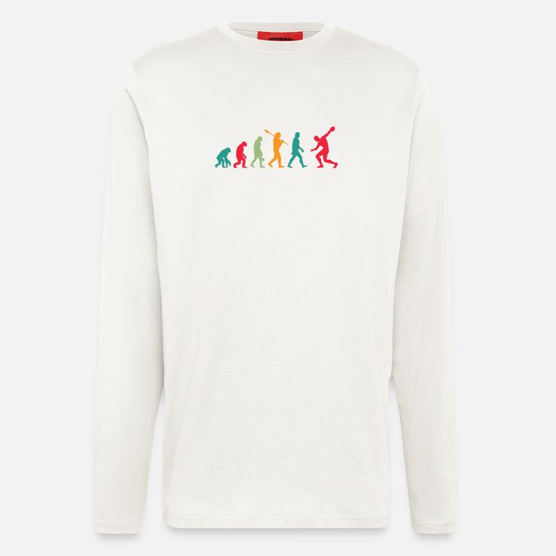 Diskuswerfen Diskuswerfer Evolution Diskus - Langarmshirt - made by SPREAD  - OFF WHITE
