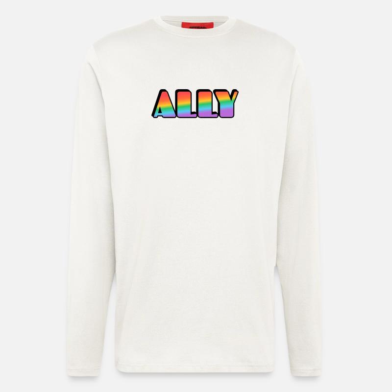 Ally Rainbow Letters - Langarmshirt - made by SPREAD  - OFF WHITE