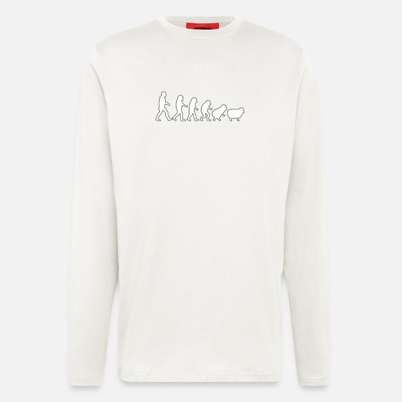 Evolution zum Schaf: Herdendenkweise - Langarmshirt - made by SPREAD  - OFF WHITE