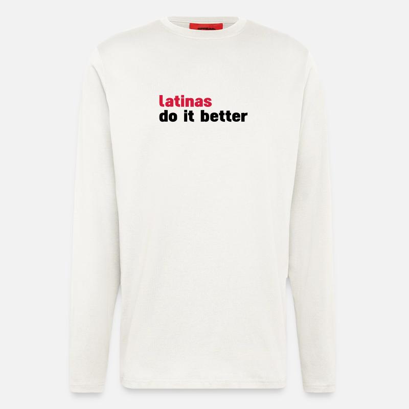 latinas do it better - Langarmshirt - made by SPREAD  - OFF WHITE
