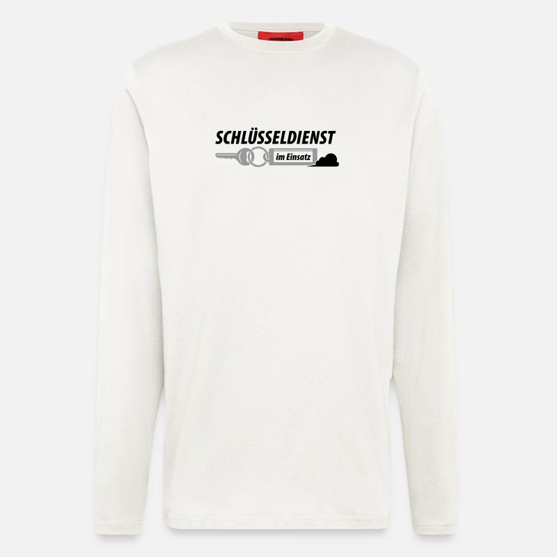 Schlüsseldienst im Einsatz - Langarmshirt - made by SPREAD  - OFF WHITE