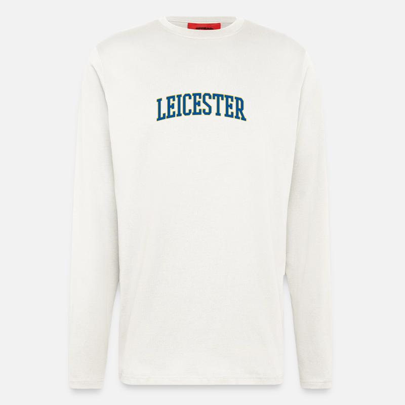 Leicester Varsity Wordmark - Langarmshirt - made by SPREAD  - OFF WHITE