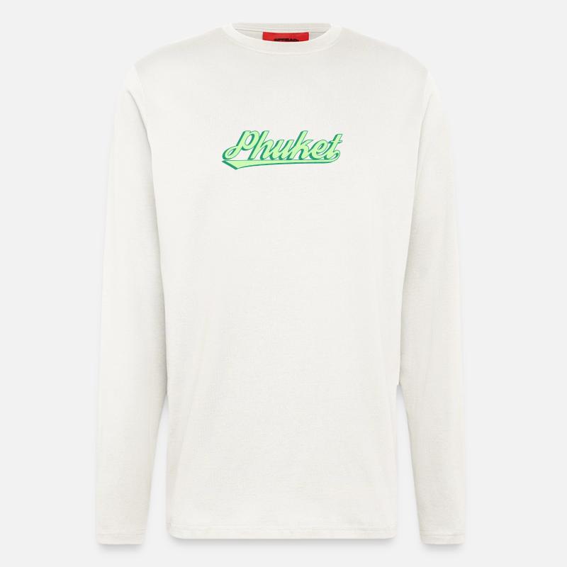 Phuket Retro Coastal Script - Longsleeve - made by SPREAD  - OFF WHITE