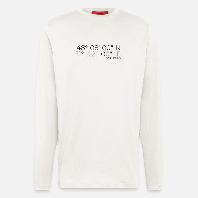 Coordinates Germering, Bavaria - Longsleeve - made by SPREAD - OFF WHITE