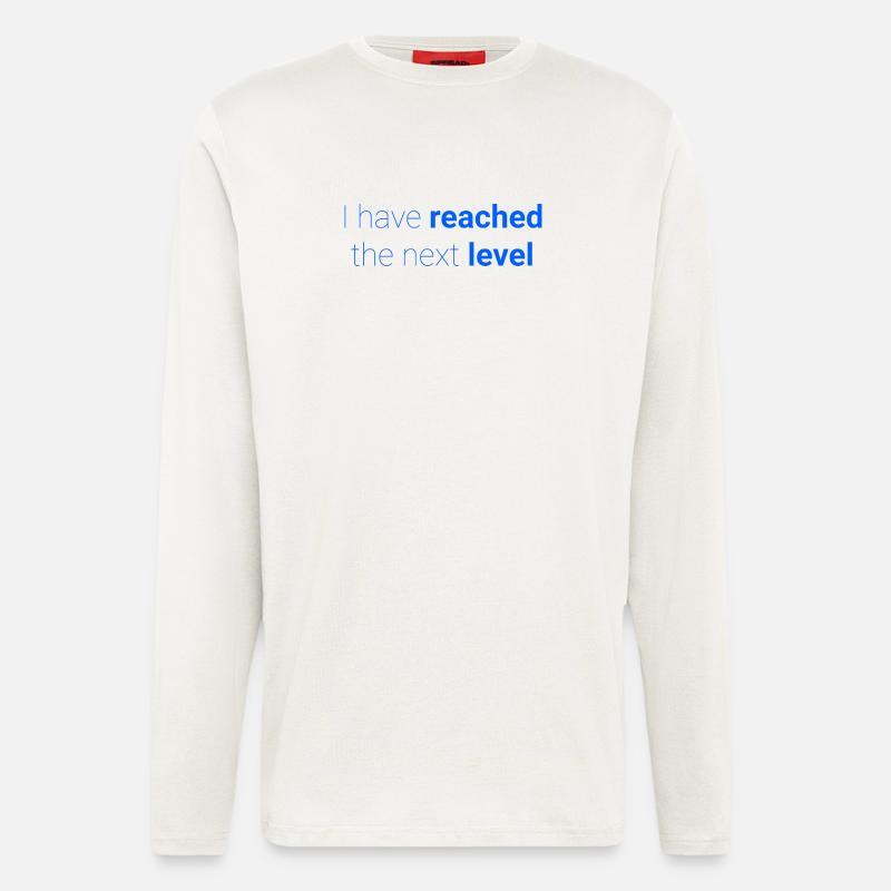 Abstraktes Kontrastmuster zur Selbstdarstellung - Langarmshirt - made by SPREAD - OFF WHITE