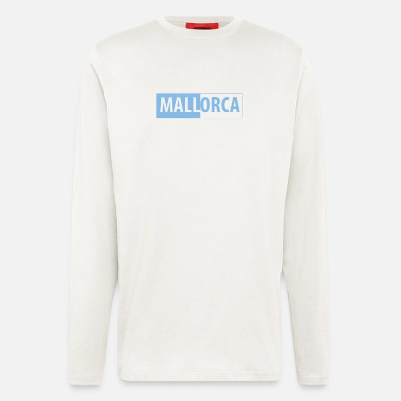 MALLorca im Kasten (hellblau / schwarz) - Langarmshirt - made by SPREAD  - OFF WHITE