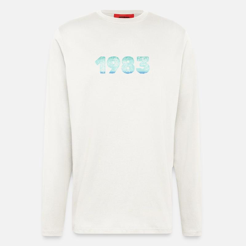 1983 Grunge Gradient Digits - Longsleeve - made by SPREAD  - OFF WHITE
