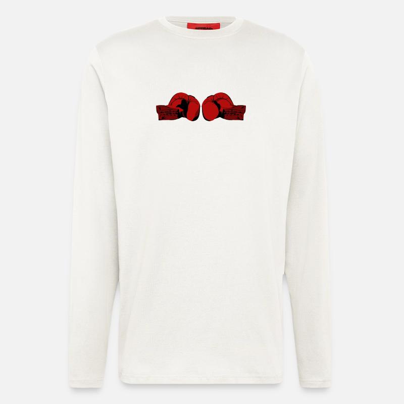 Boxhandschuhe - Langarmshirt - made by SPREAD - OFF WHITE
