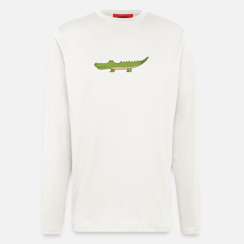Krokodil - Langarmshirt - made by SPREAD - OFF WHITE