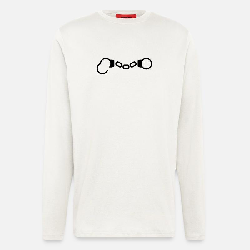 Handschellen -- ©roil - Langarmshirt - made by SPREAD  - OFF WHITE