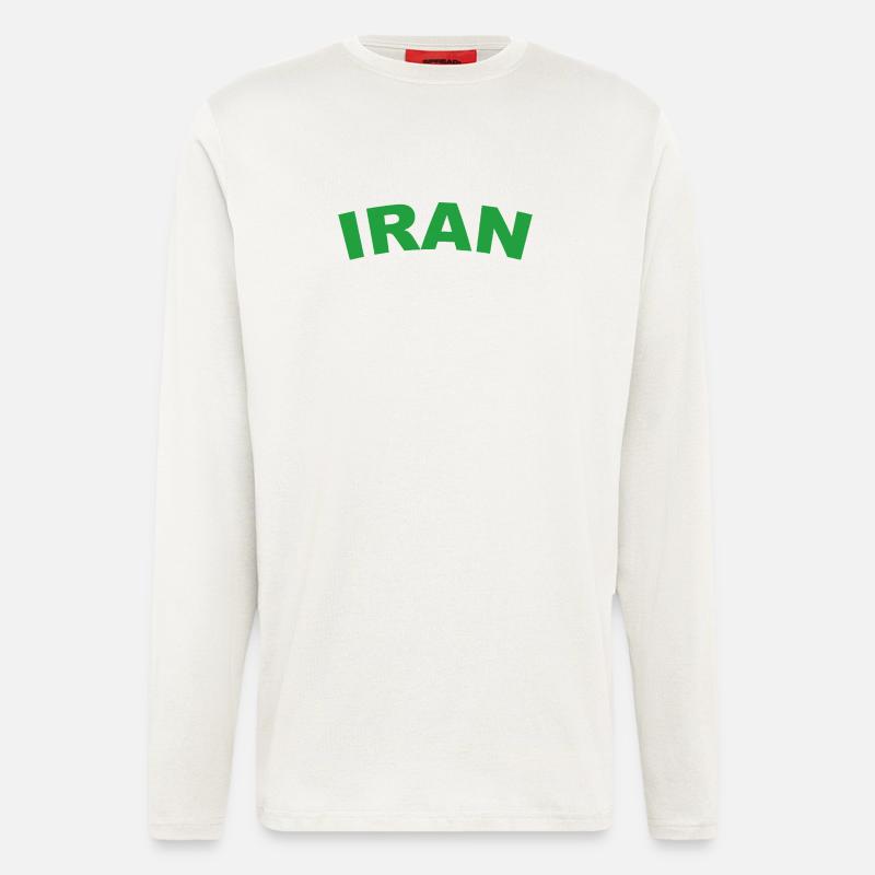 Iran in Green – Powerful Text Design - Longsleeve - made by SPREAD  - OFF WHITE