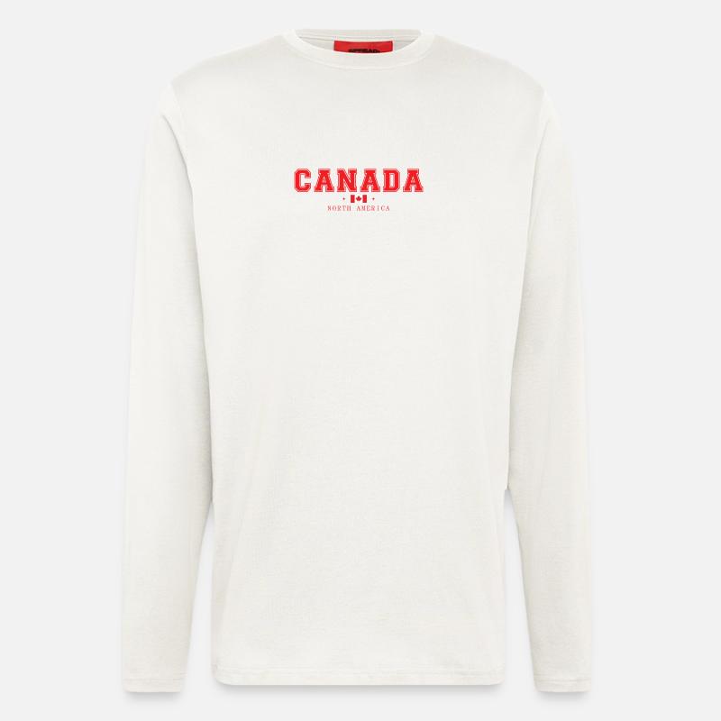 Canada - Manches longues bio décontracté fabriqué en UE - OFF WHITE