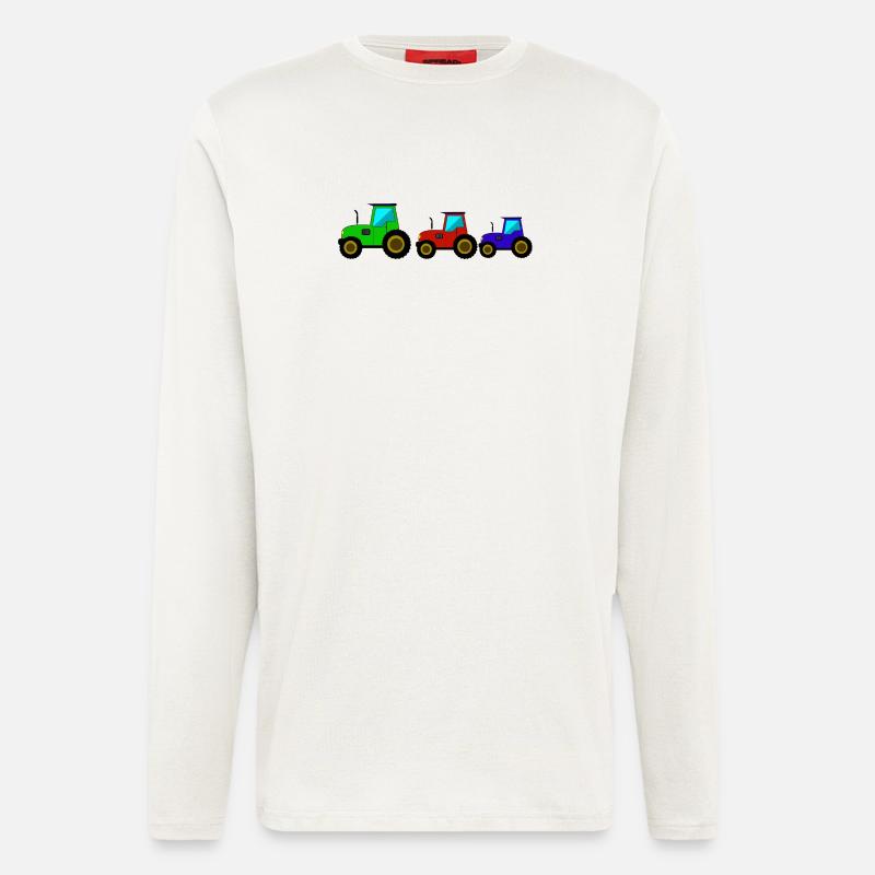Traktor Trecker Traktor - Langarmshirt - made by SPREAD  - OFF WHITE