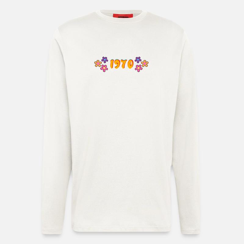1970 Hippie-Stil - Langarmshirt - made by SPREAD - OFF WHITE