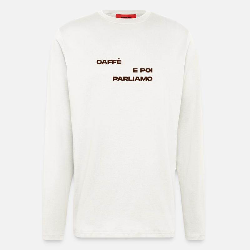 caffè e poi parliamo - Longsleeve - made by SPREAD  - OFF WHITE