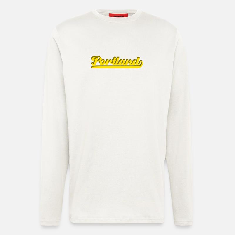 Portland Retro Script - Langarmshirt - made by SPREAD  - OFF WHITE