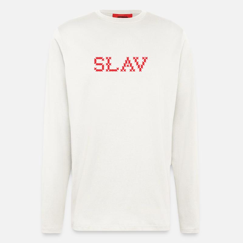 SLAV Slavic Folk Slawisch - Langarmshirt - made by SPREAD  - OFF WHITE