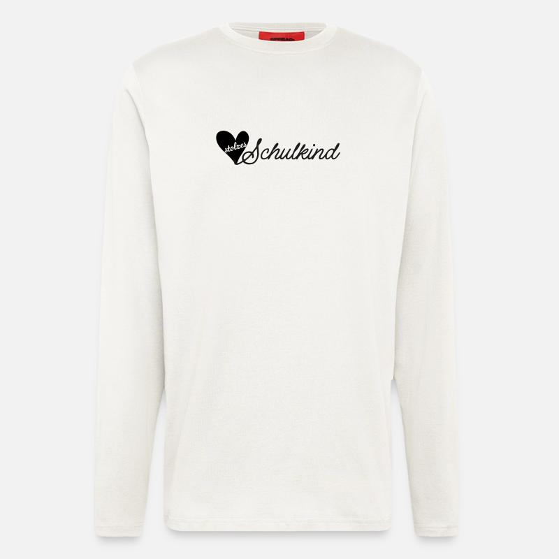 stolzes Schulkind schwarz - Langarmshirt - made by SPREAD  - OFF WHITE