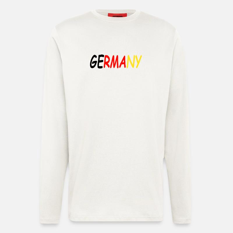 Germany Schwarz Rot Gold - Langarmshirt - made by SPREAD  - OFF WHITE