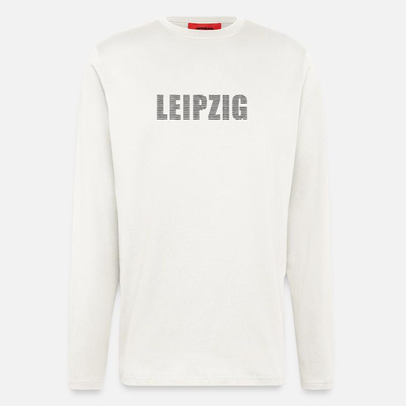 Leipzig Linienschrift - Langarmshirt - made by SPREAD  - OFF WHITE