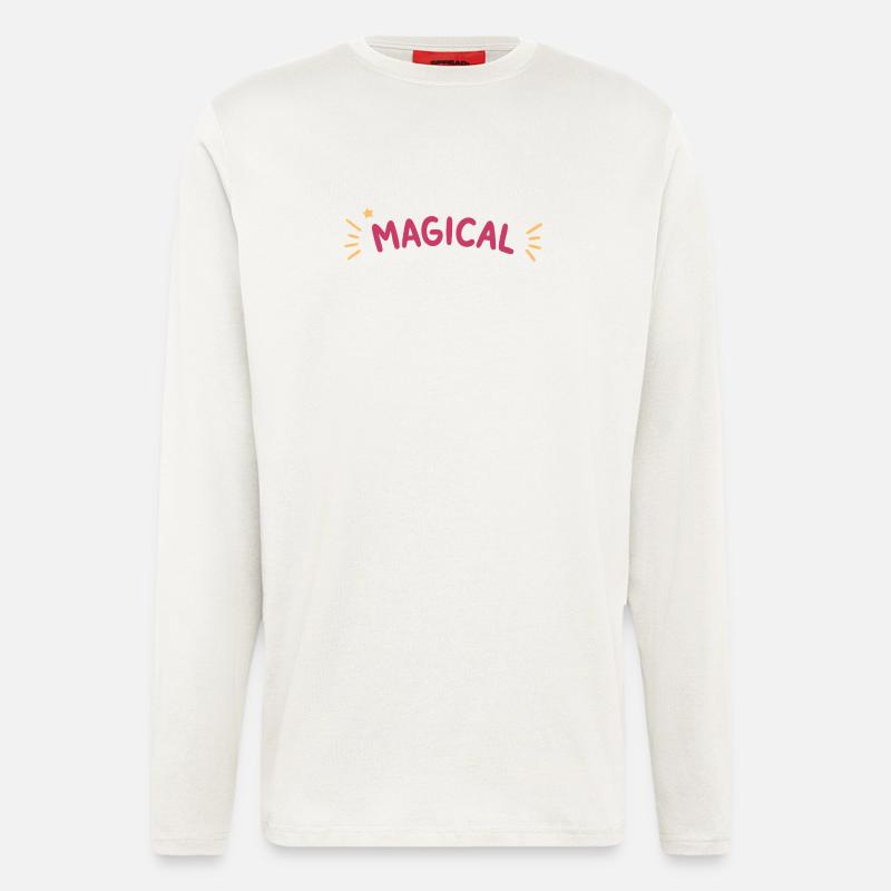 Magical Éclat Arc en Ciel - Manches longues bio décontracté fabriqué en UE - OFF WHITE